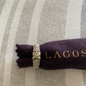 Lagos Two Tone X Cavier Ring